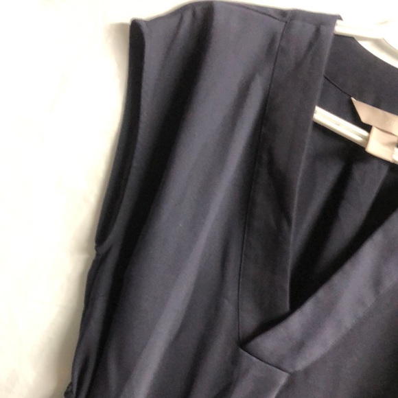 H&M navy belted shirt style dress euc size 2 dry cleaned - Picture 5 of 9